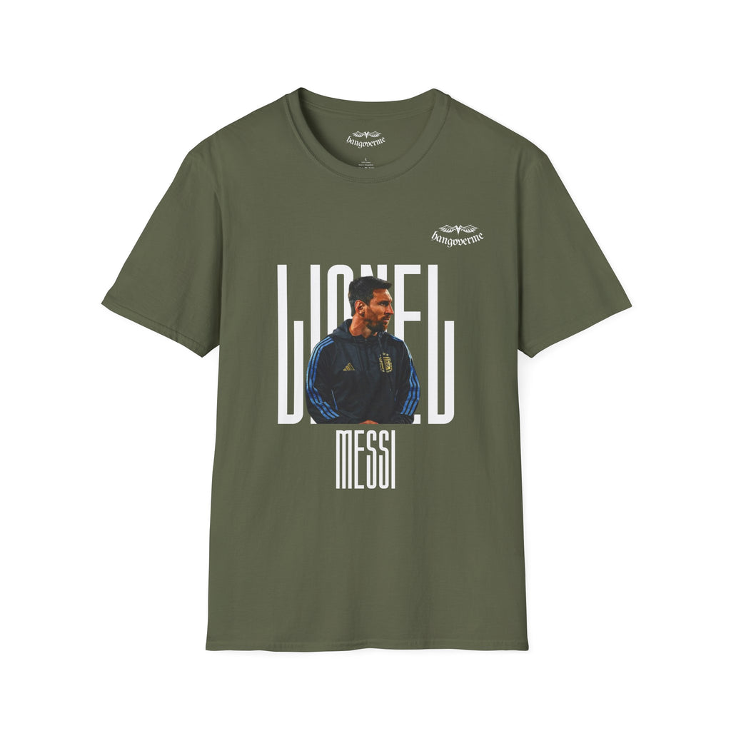 Lionel Messi Graphic T-Shirt — Vintage Soccer Portrait Tee