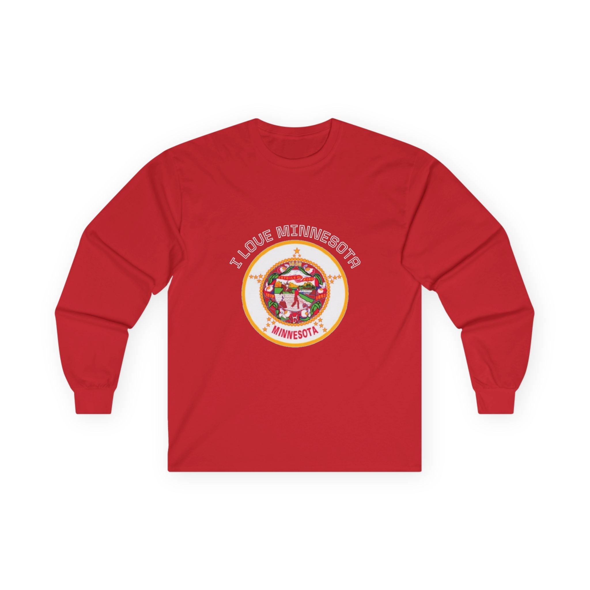 Minnesota State long Sleeve Sweatshirt — "I Love Minnesota"