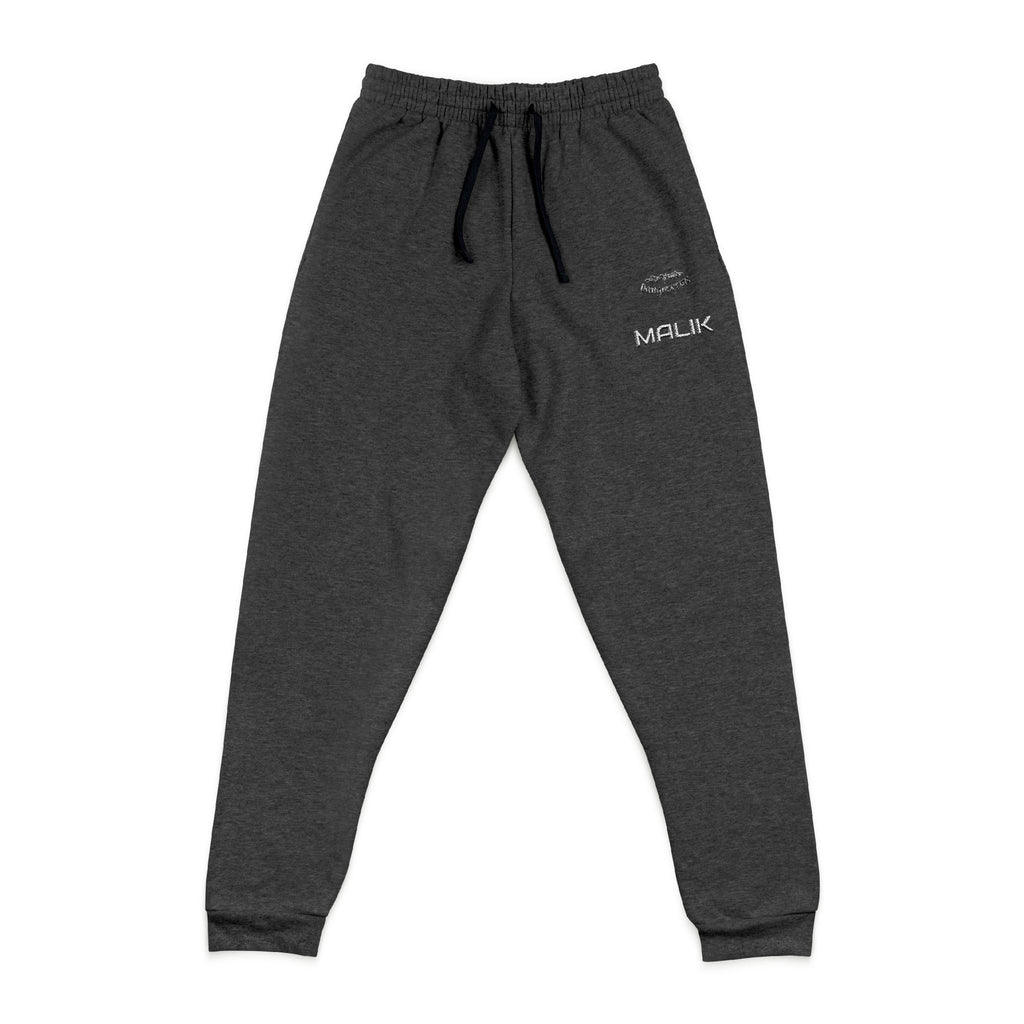 Embroidered Charcoal Joggers