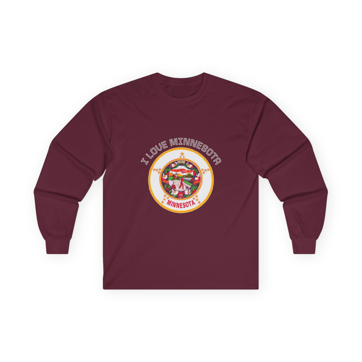 Minnesota State long Sleeve Sweatshirt — "I Love Minnesota"