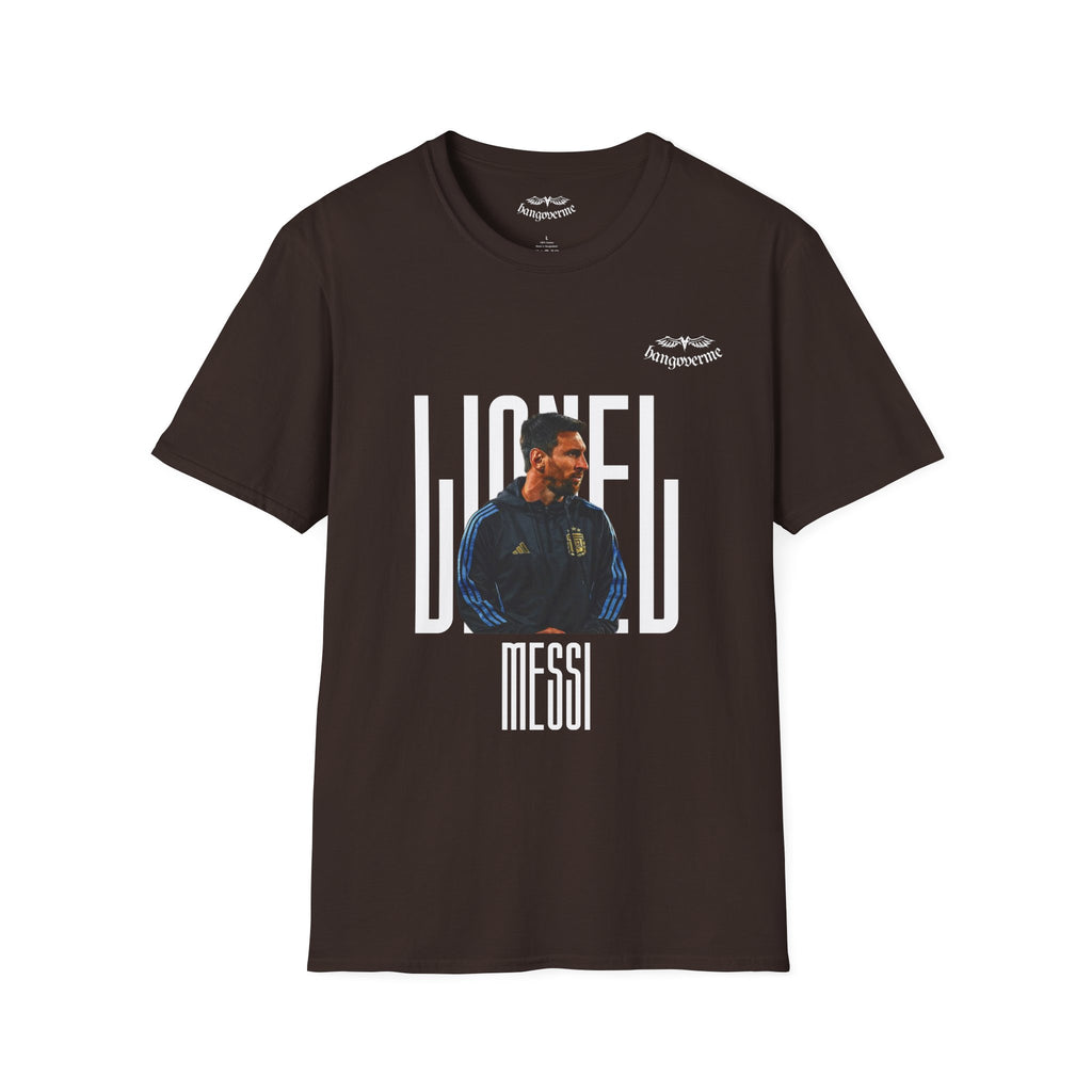 Lionel Messi Graphic T-Shirt — Vintage Soccer Portrait Tee