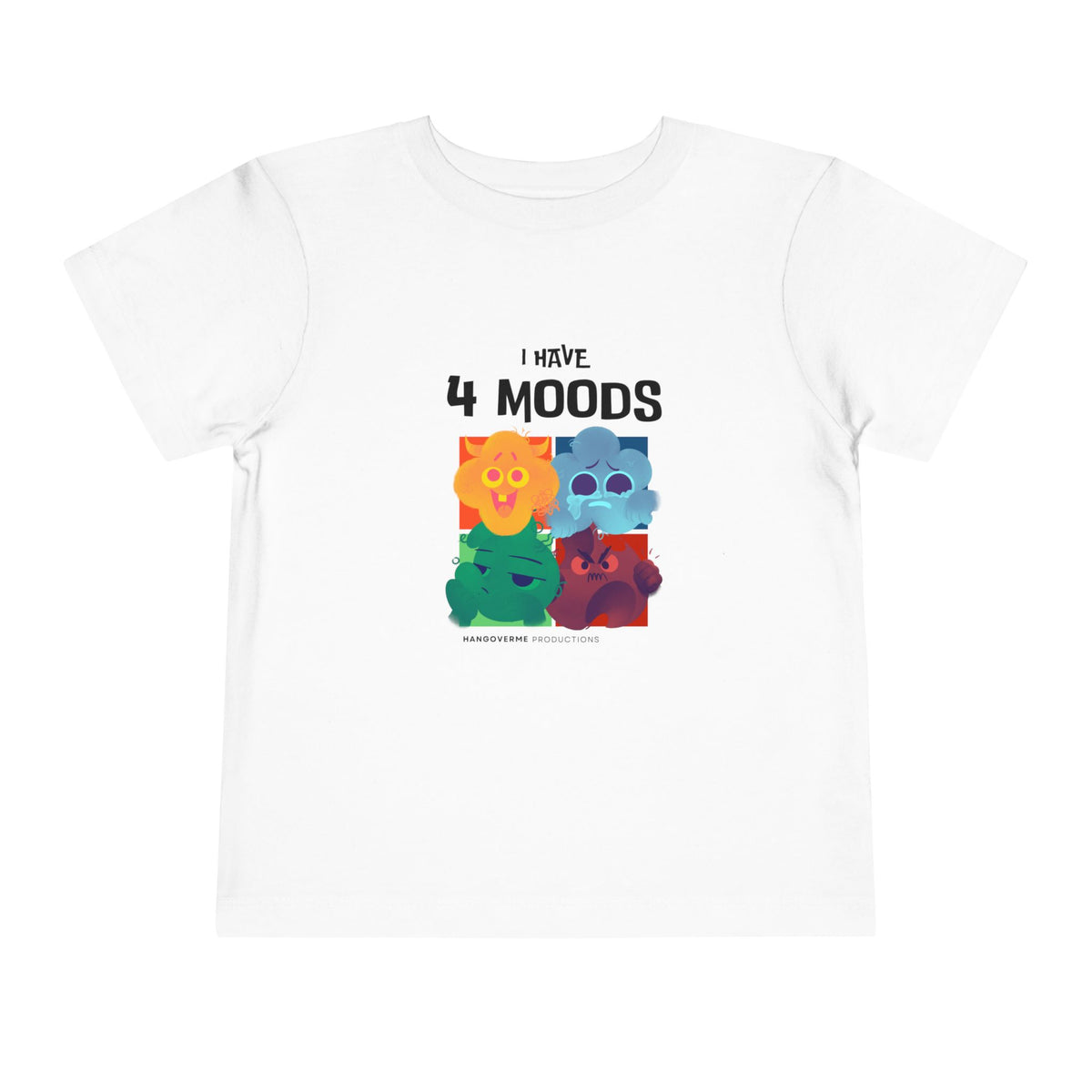 Toddler T-Shirt - "I Have 4 Moods" Colorful Monster Graphic