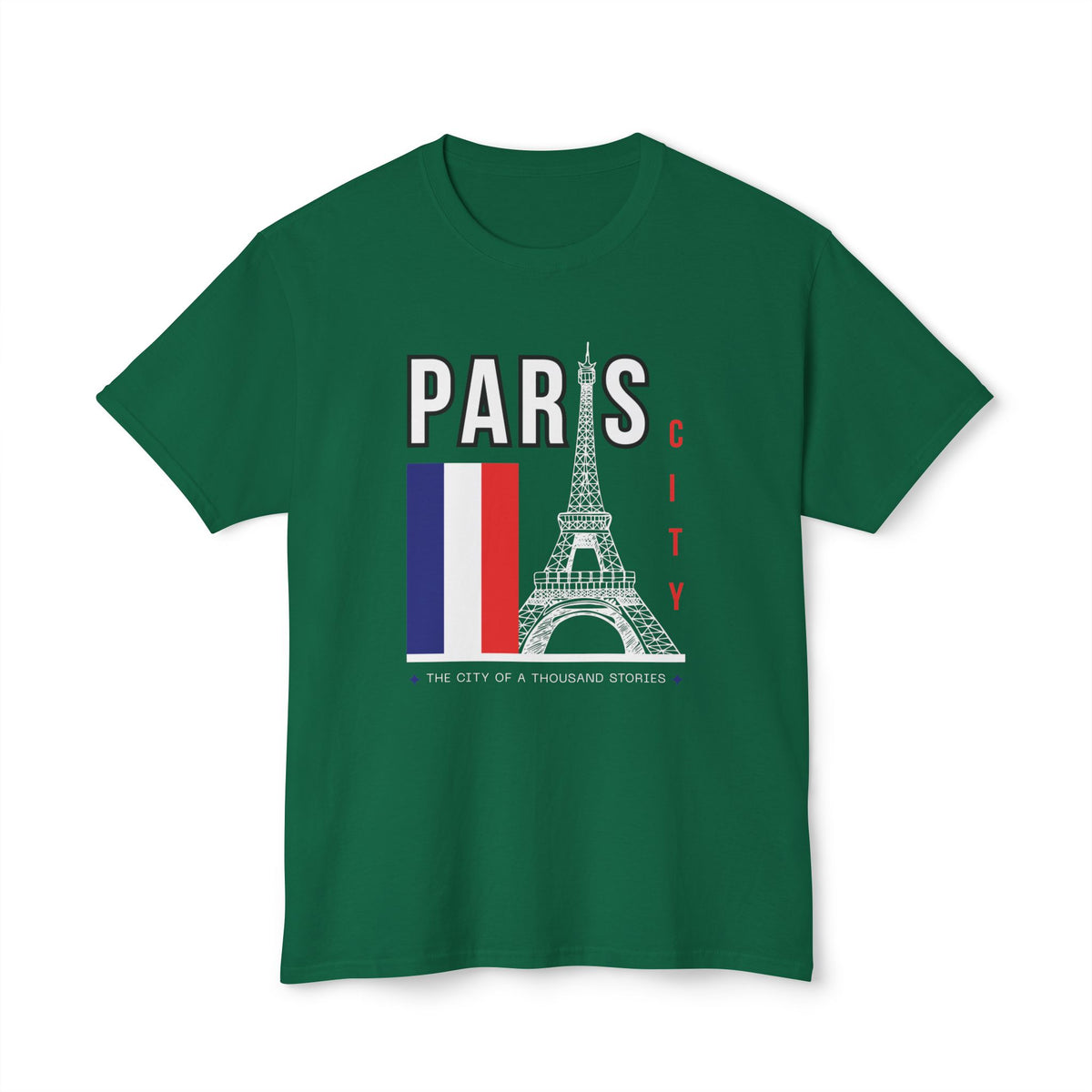 Paris Eiffel Tower T‑Shirt – French Flag Travel Souvenir