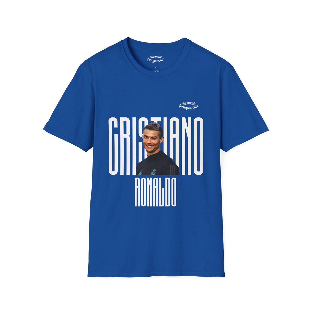 Retro Portrait Tee with Bold 'CRISTIANO' Text