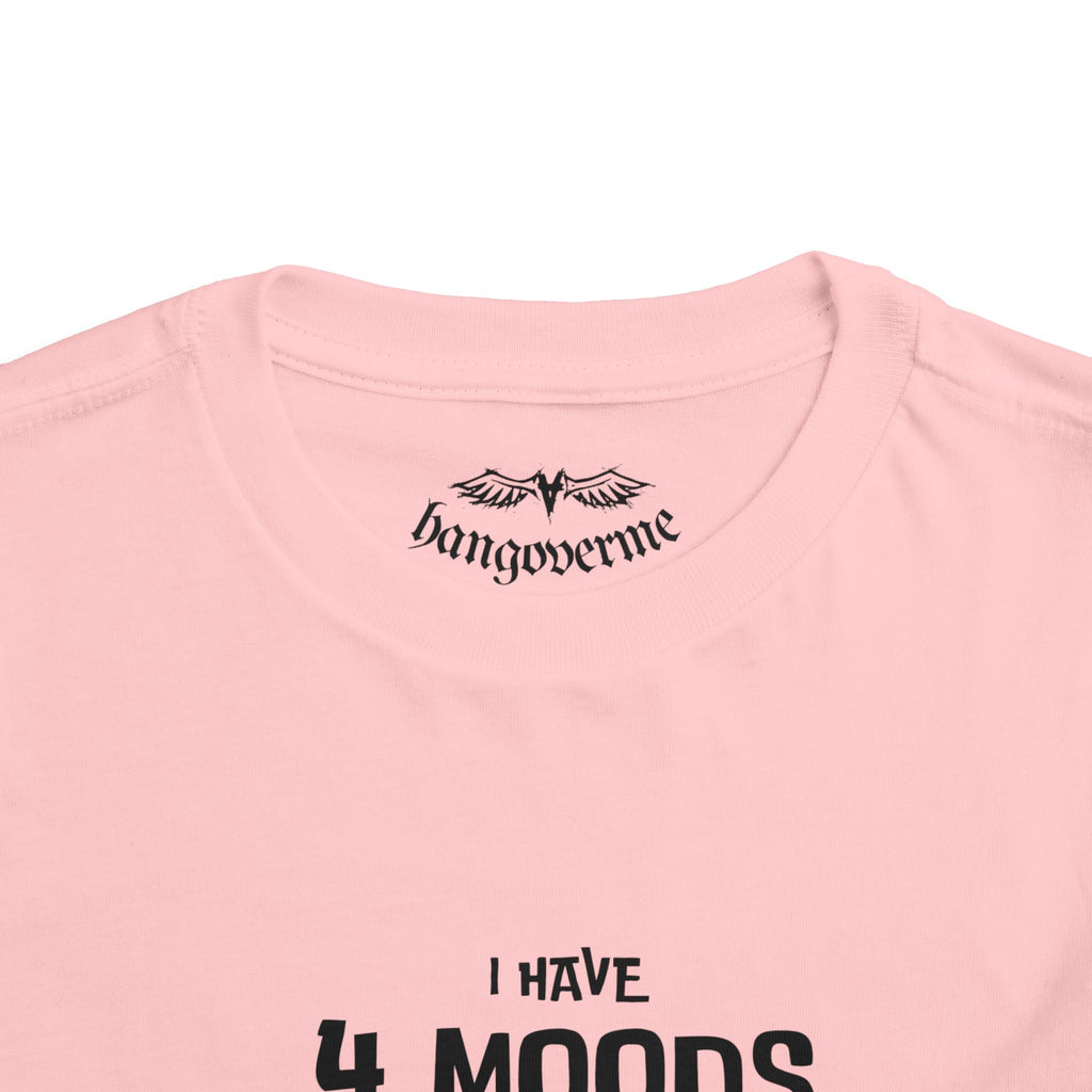 Toddler T-Shirt - "I Have 4 Moods" Colorful Monster Graphic