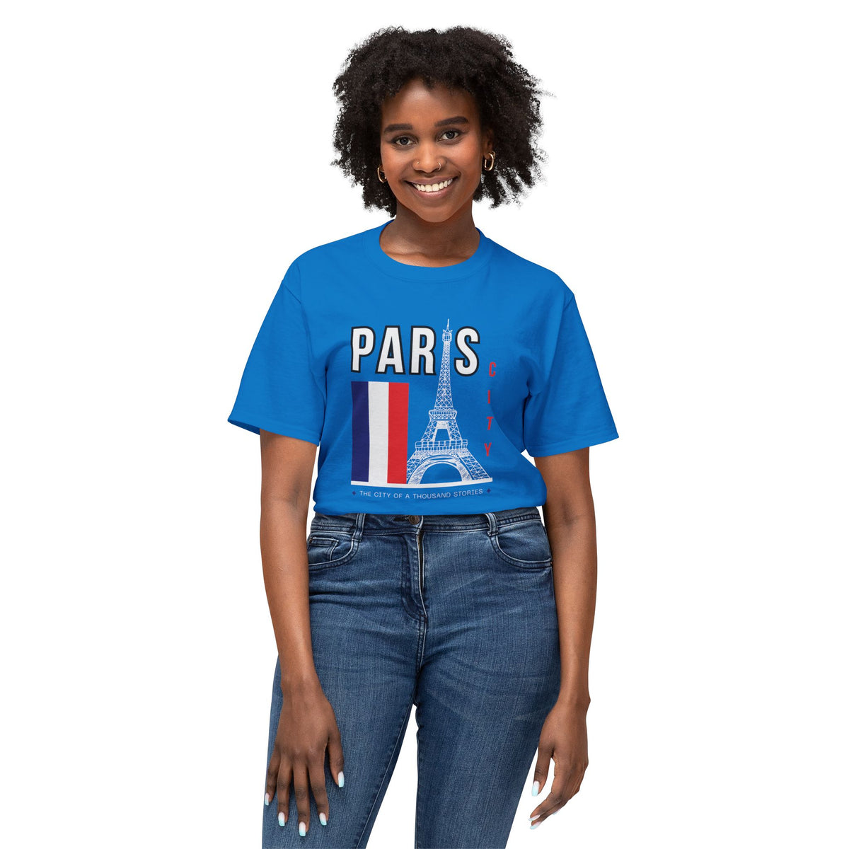 Paris Eiffel Tower T‑Shirt – French Flag Travel Souvenir