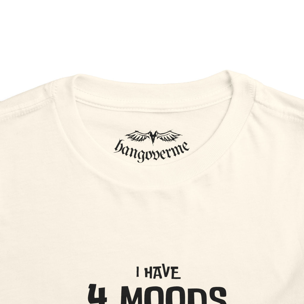 Toddler T-Shirt - "I Have 4 Moods" Colorful Monster Graphic