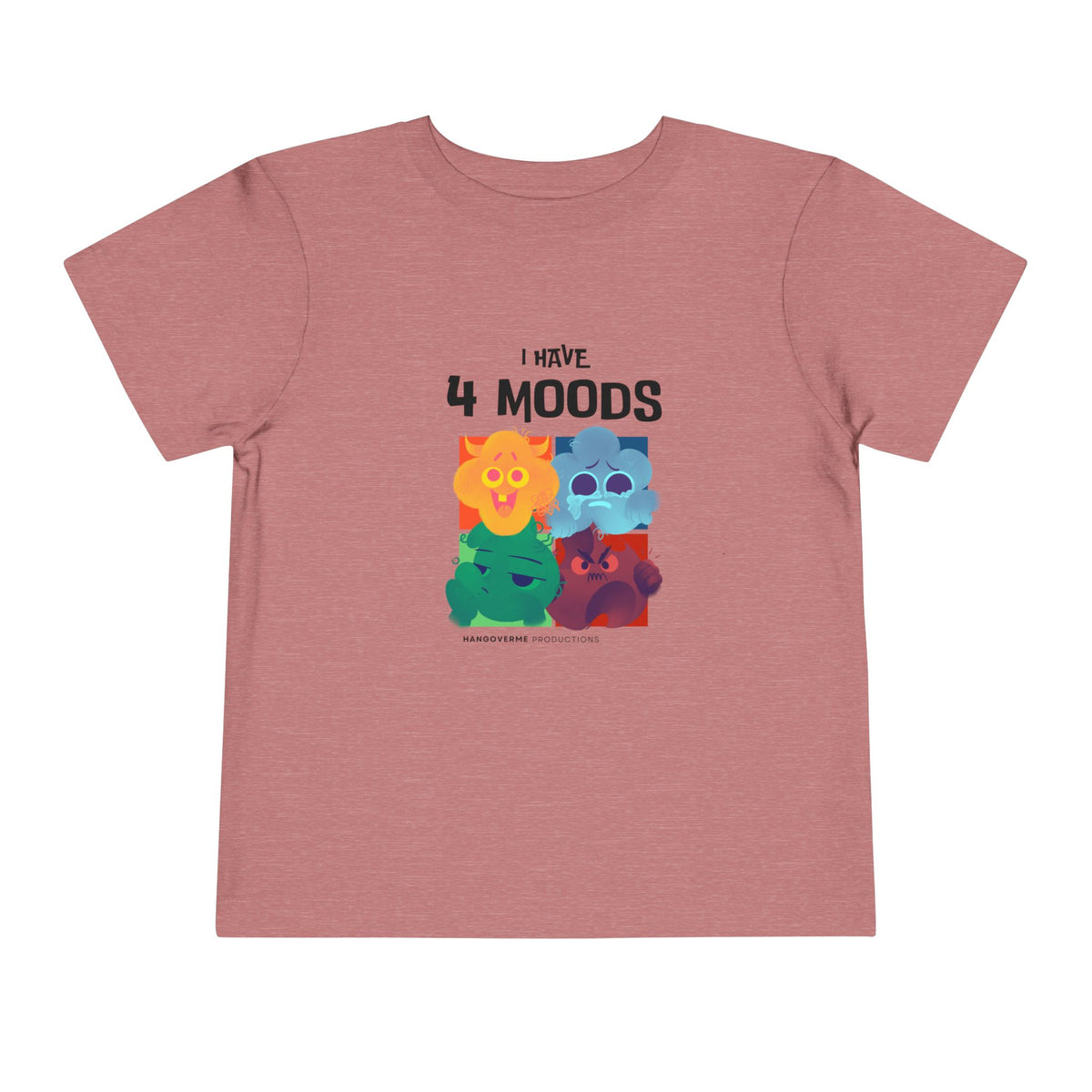 Toddler T-Shirt - "I Have 4 Moods" Colorful Monster Graphic