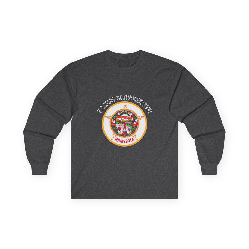 Minnesota State long Sleeve Sweatshirt — "I Love Minnesota"