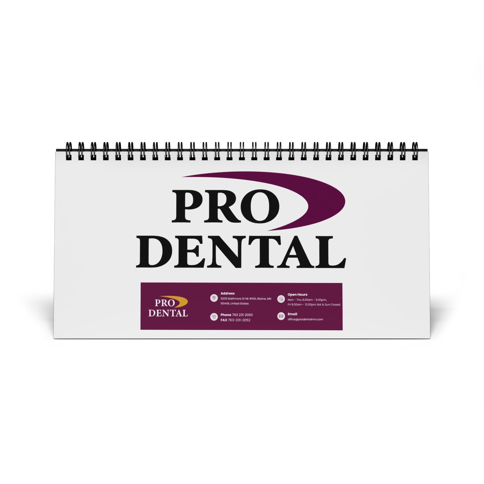 Desktop Calendar — 2027 Pro Dental Grid