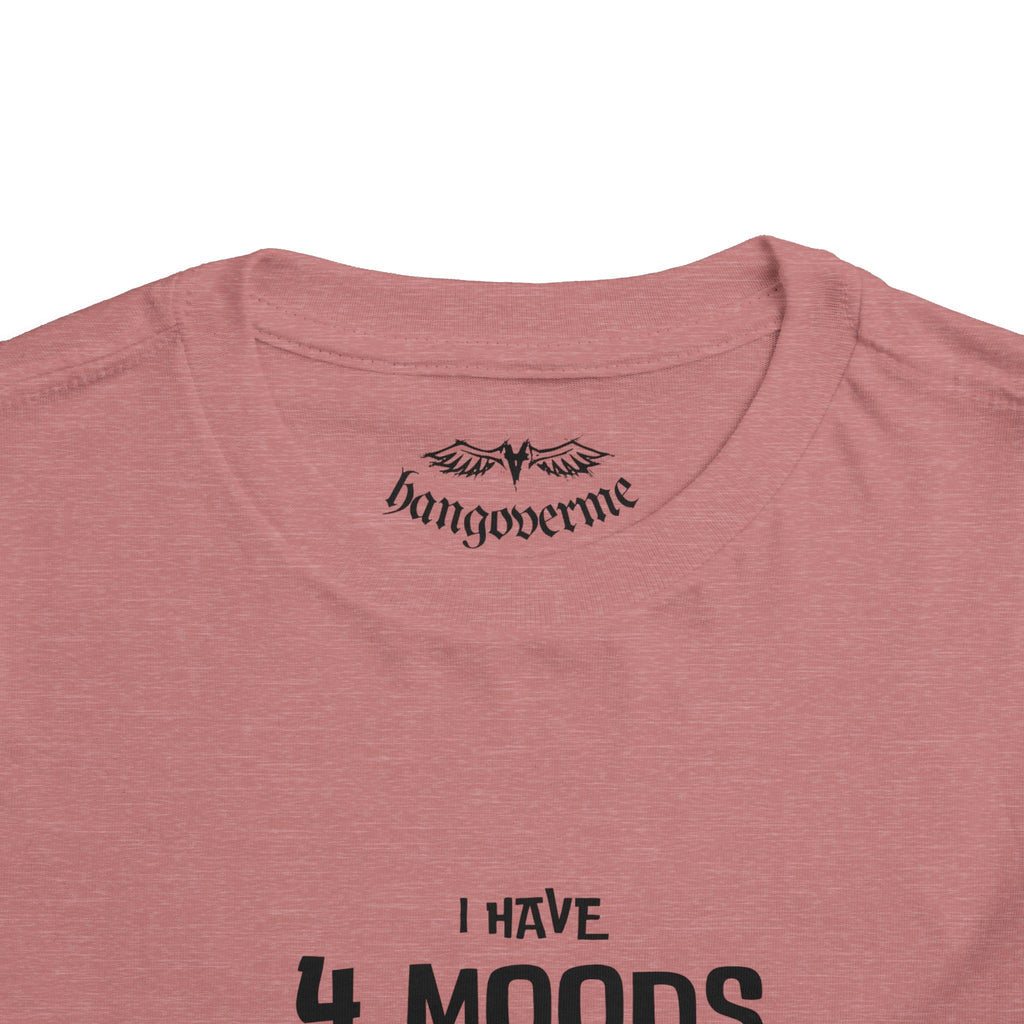 Toddler T-Shirt - "I Have 4 Moods" Colorful Monster Graphic