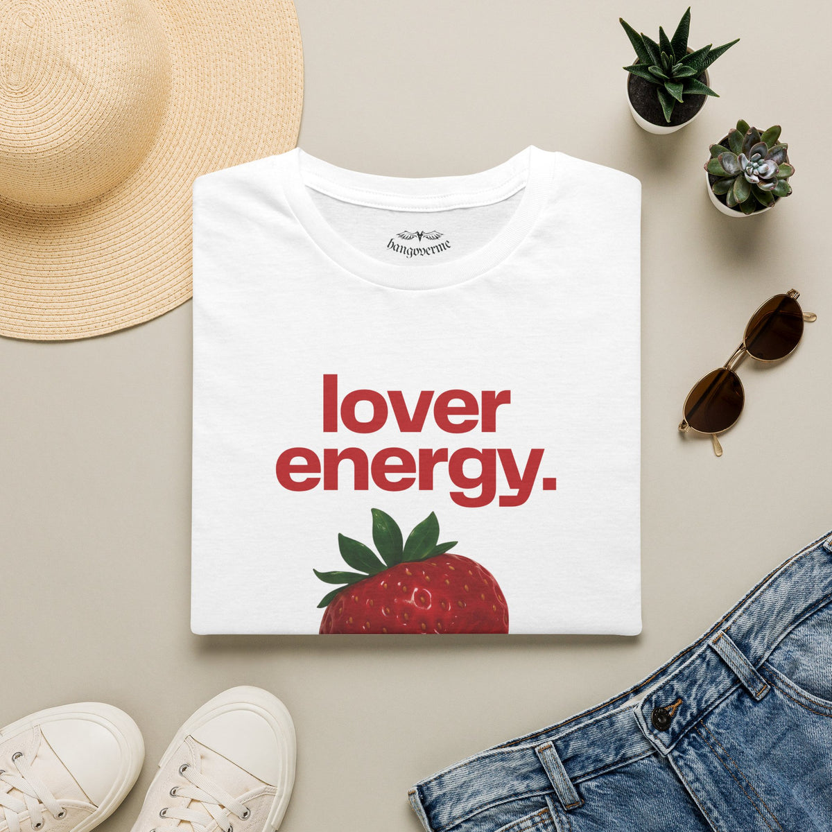Lover Energy T‑Shirt — Strawberry