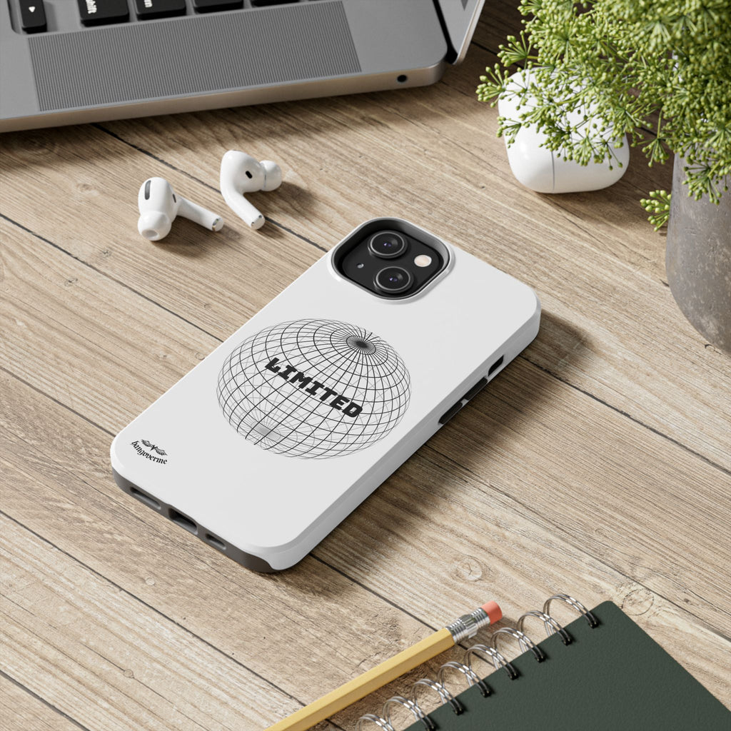 Phone Case — Minimal 'LIMITED' Wireframe Globe Protective Cover