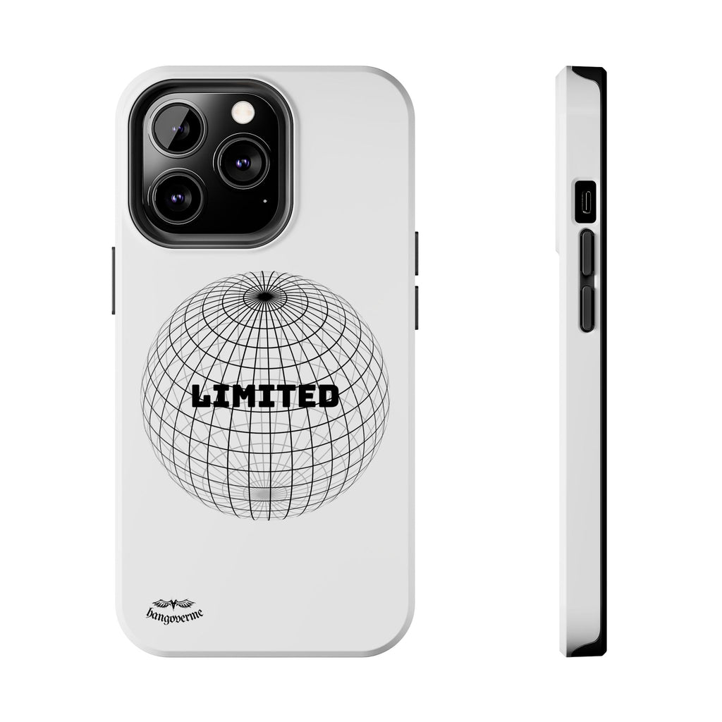Phone Case — Minimal 'LIMITED' Wireframe Globe Protective Cover