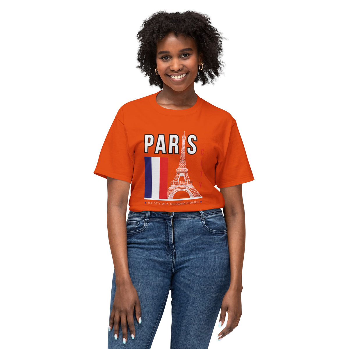 Paris Eiffel Tower T‑Shirt – French Flag Travel Souvenir