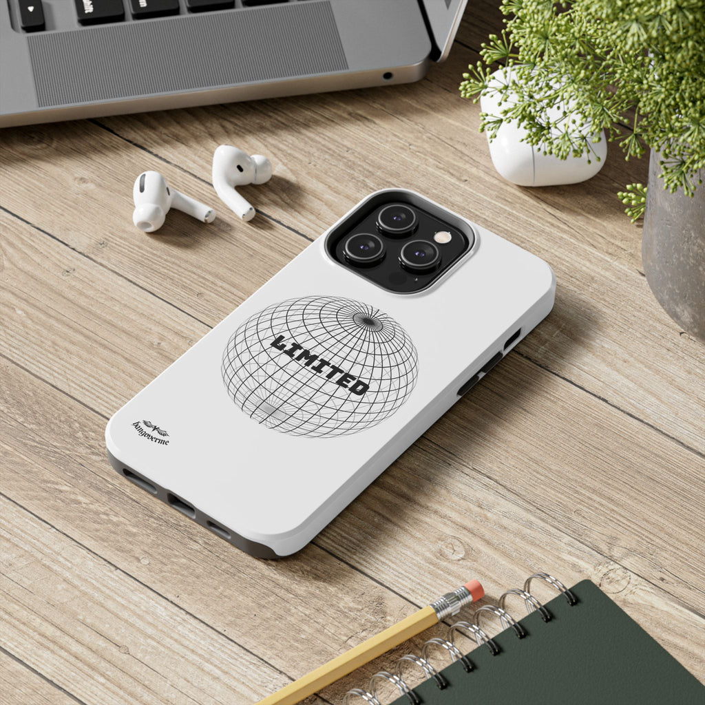 Phone Case — Minimal 'LIMITED' Wireframe Globe Protective Cover