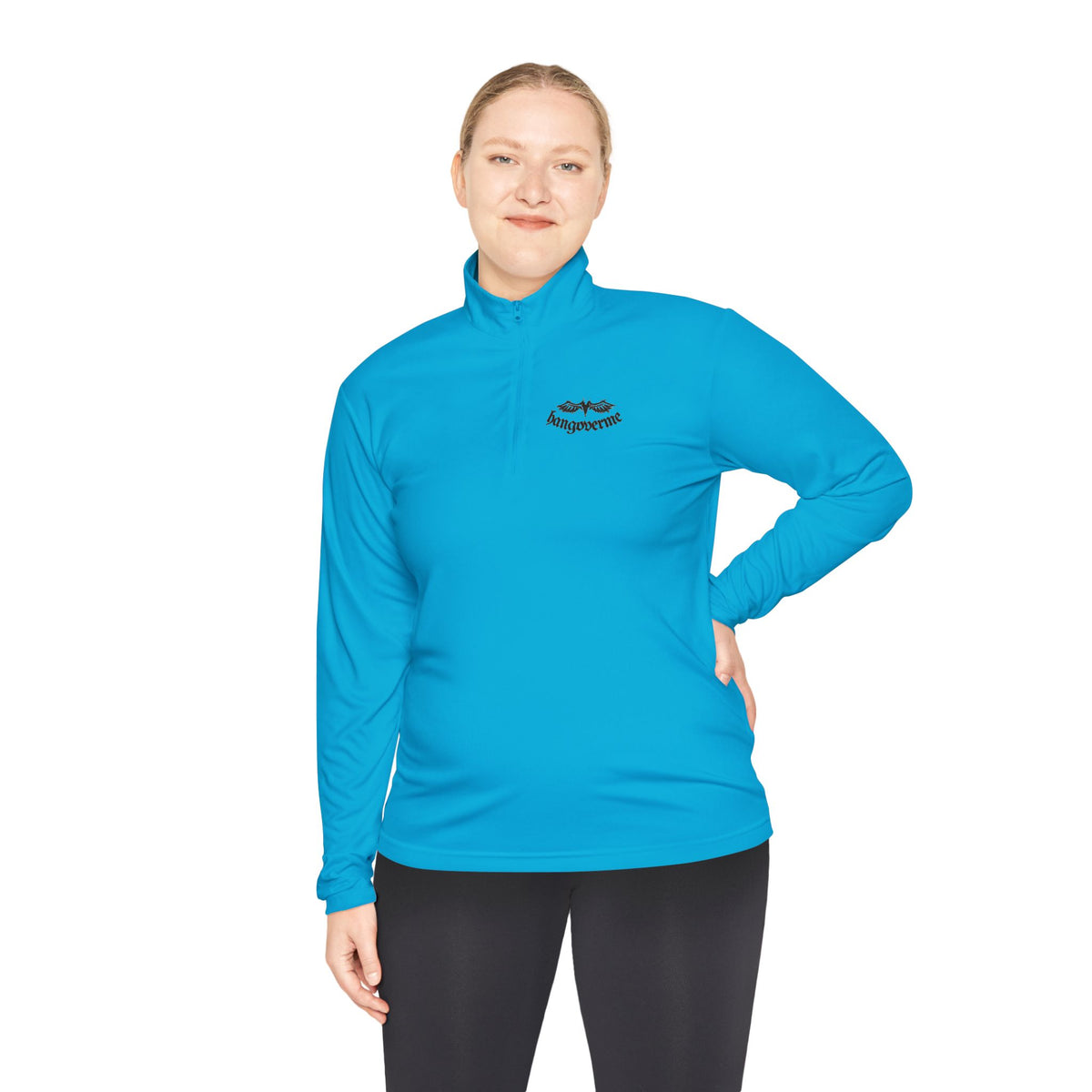 Quarter-Zip Pullover — Minimalist Script Logo Pullover