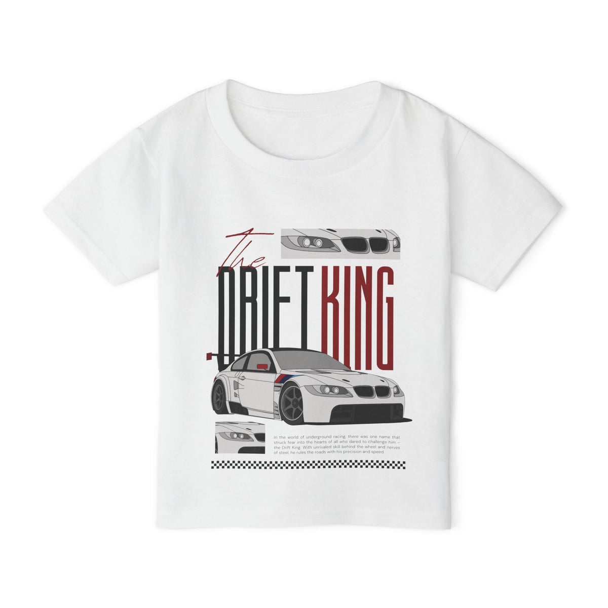 Toddler Drift King Car T‑Shirt — Racing Graphic Tee for Kids