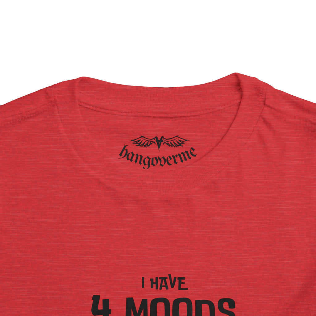 Toddler T-Shirt - "I Have 4 Moods" Colorful Monster Graphic
