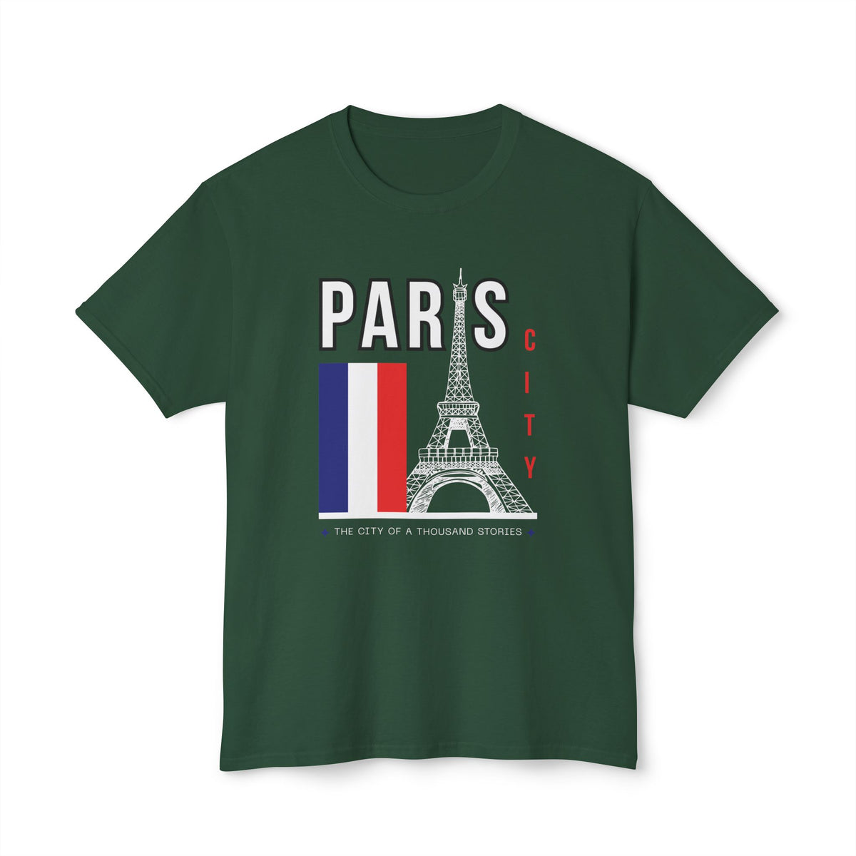 Paris Eiffel Tower T‑Shirt – French Flag Travel Souvenir