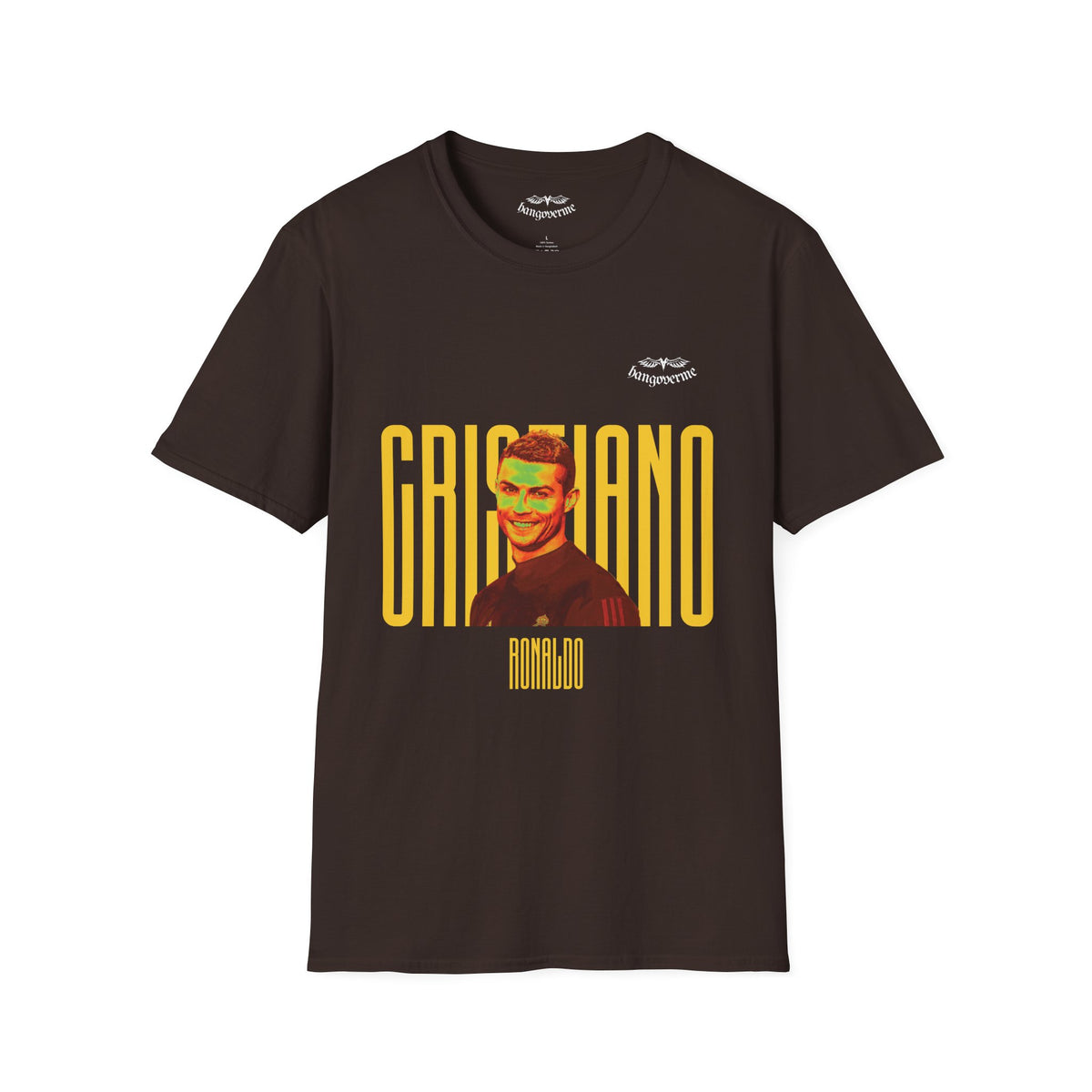 Retro Portrait Tee with Bold 'CRISTIANO' Text