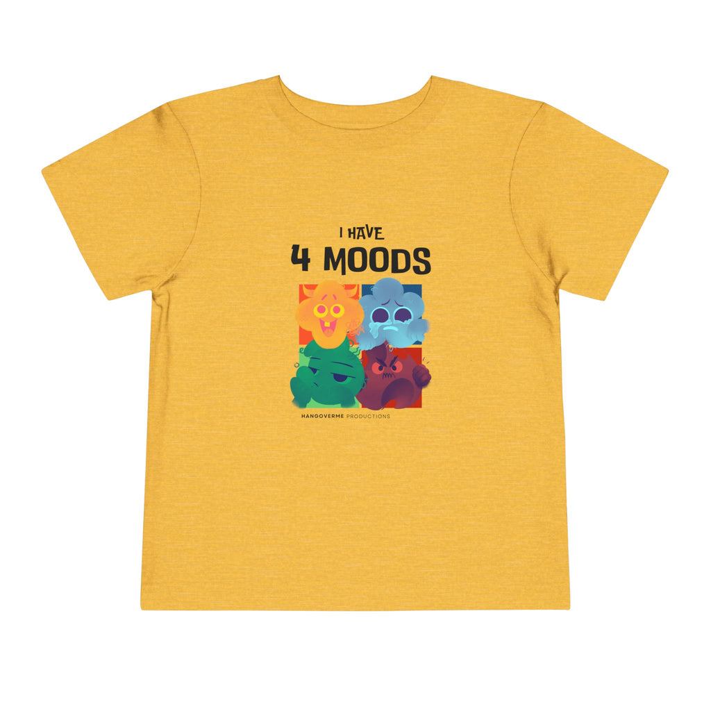 Toddler T-Shirt - "I Have 4 Moods" Colorful Monster Graphic