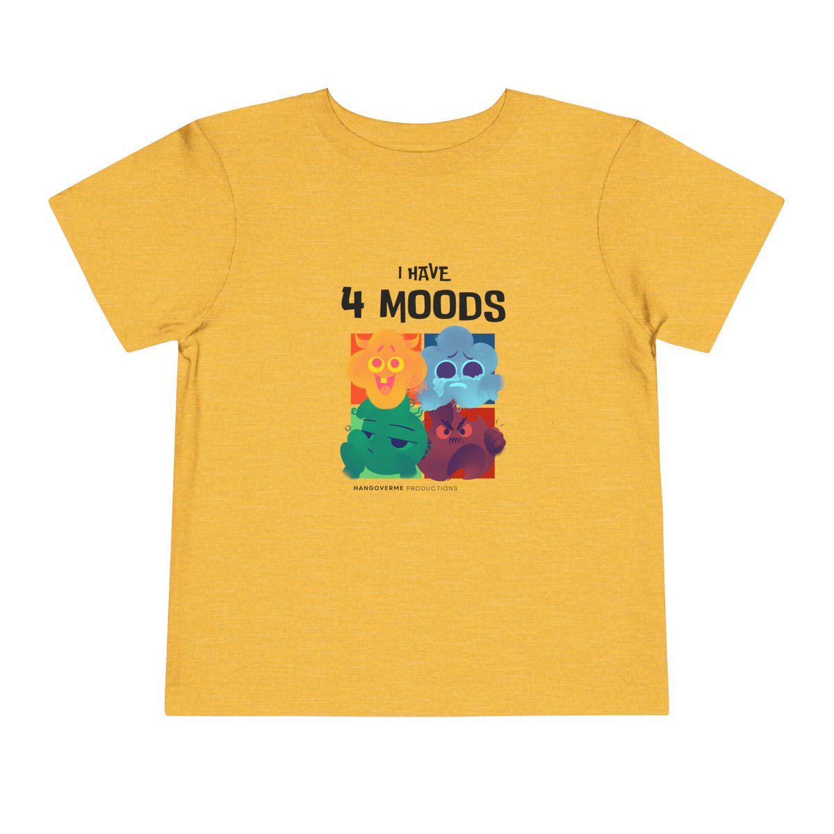 Toddler T-Shirt - "I Have 4 Moods" Colorful Monster Graphic