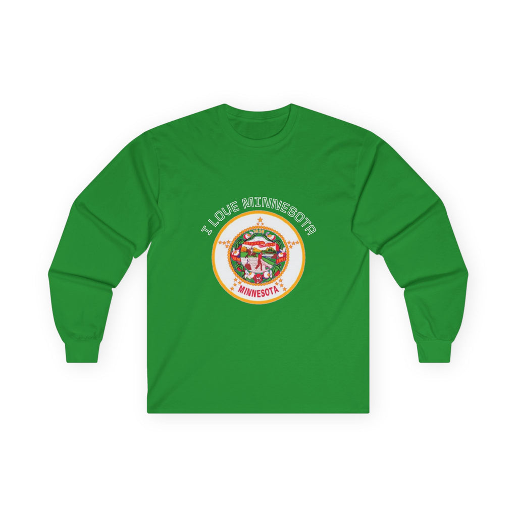 Minnesota State long Sleeve Sweatshirt — "I Love Minnesota"