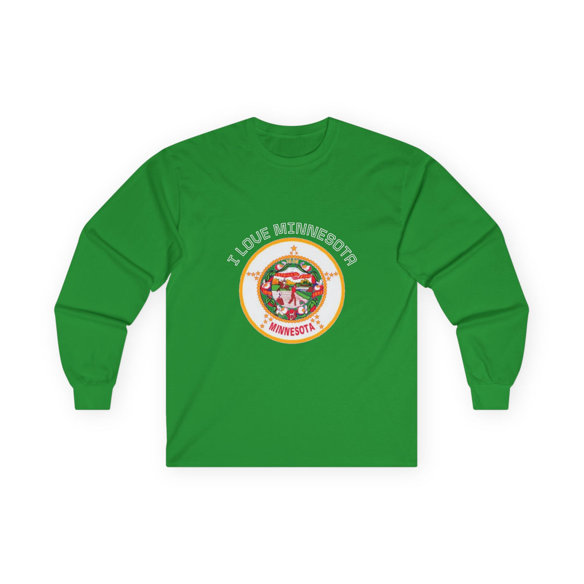 Minnesota State long Sleeve Sweatshirt — "I Love Minnesota"