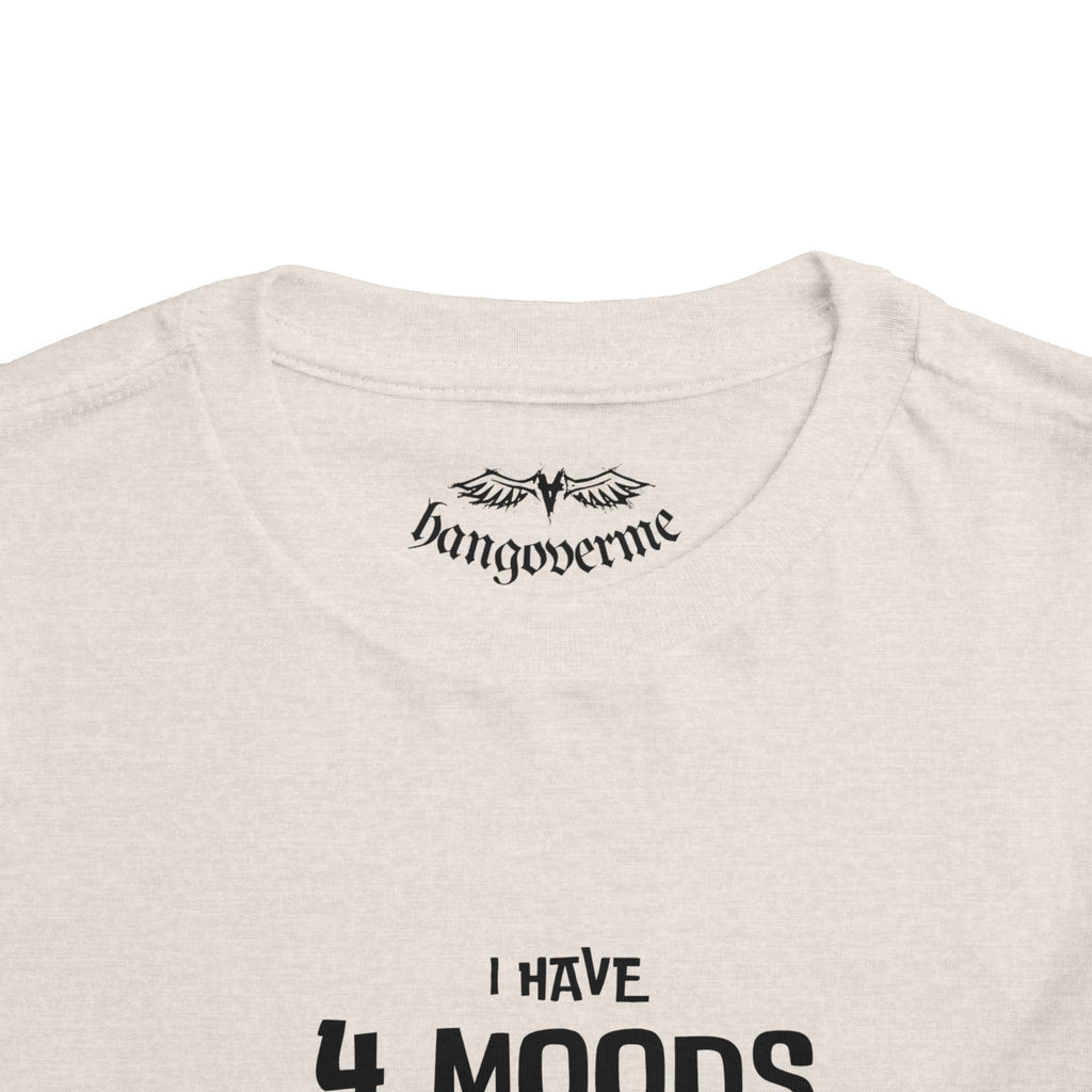 Toddler T-Shirt - "I Have 4 Moods" Colorful Monster Graphic