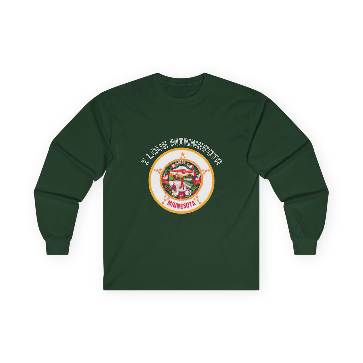 Minnesota State long Sleeve Sweatshirt — "I Love Minnesota"
