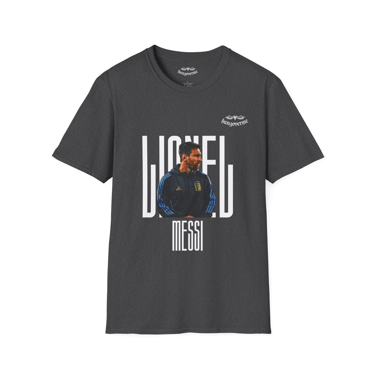 Lionel Messi Graphic T-Shirt — Vintage Soccer Portrait Tee