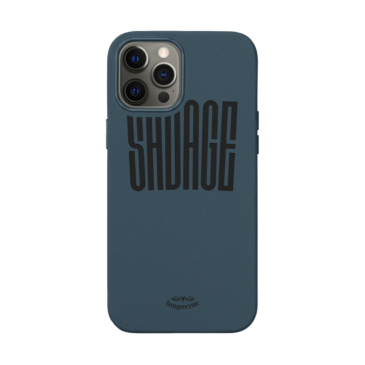 Engraved PU Leather Phone Case — 'SAVAGE' Brown Protective Cover