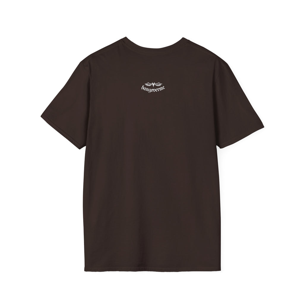 Angel Statue Graphic T-Shirt — Vintage Black & White Wings Tee