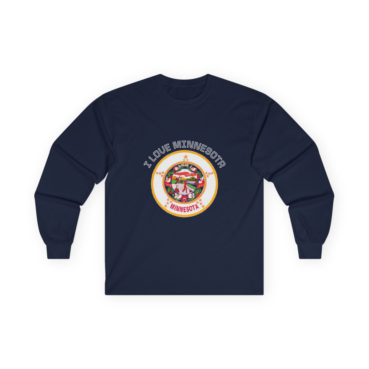 Minnesota State long Sleeve Sweatshirt — "I Love Minnesota"