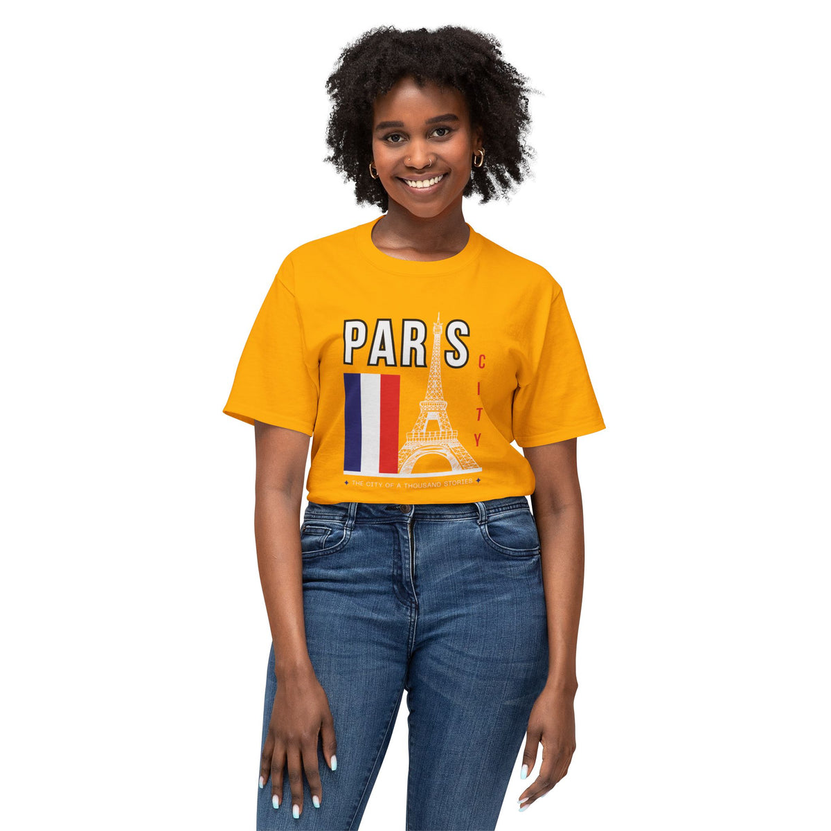 Paris Eiffel Tower T‑Shirt – French Flag Travel Souvenir