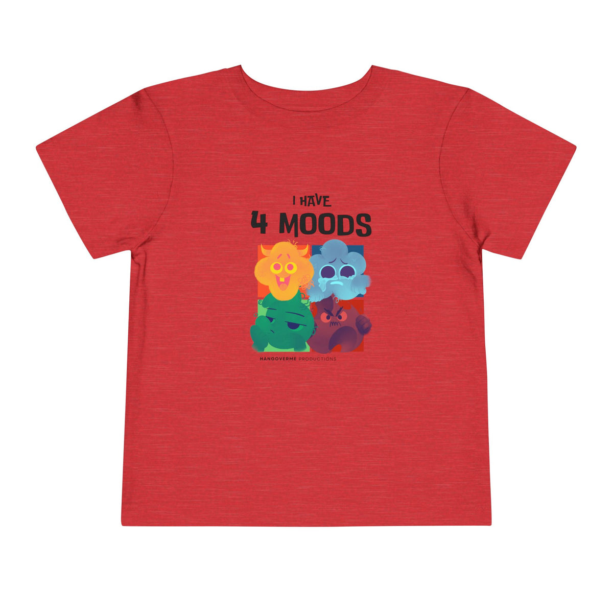 Toddler T-Shirt - "I Have 4 Moods" Colorful Monster Graphic