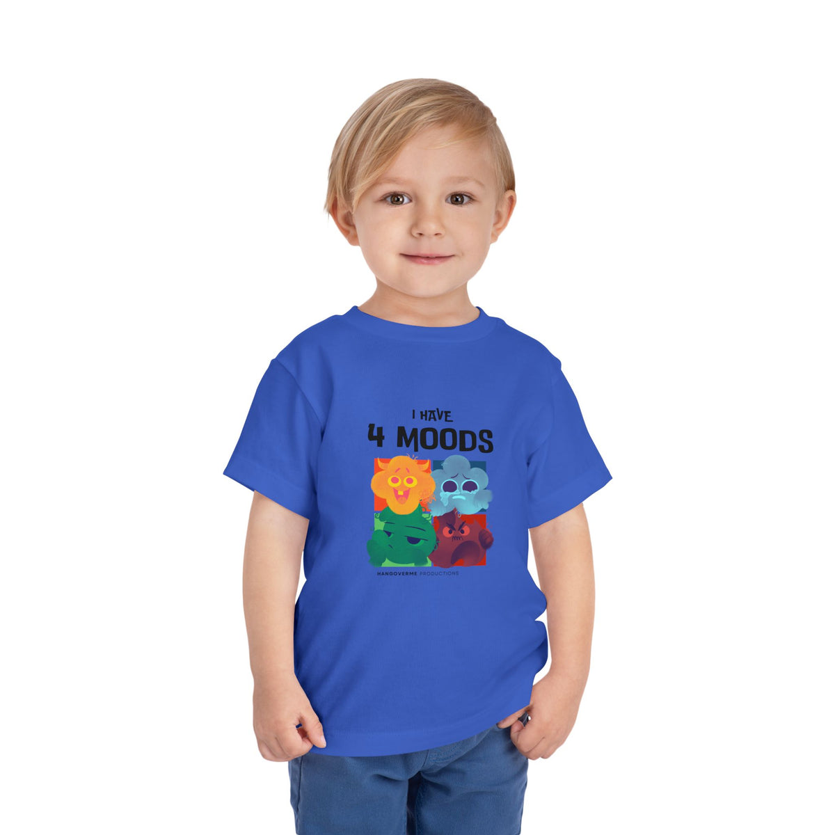Toddler T-Shirt - "I Have 4 Moods" Colorful Monster Graphic