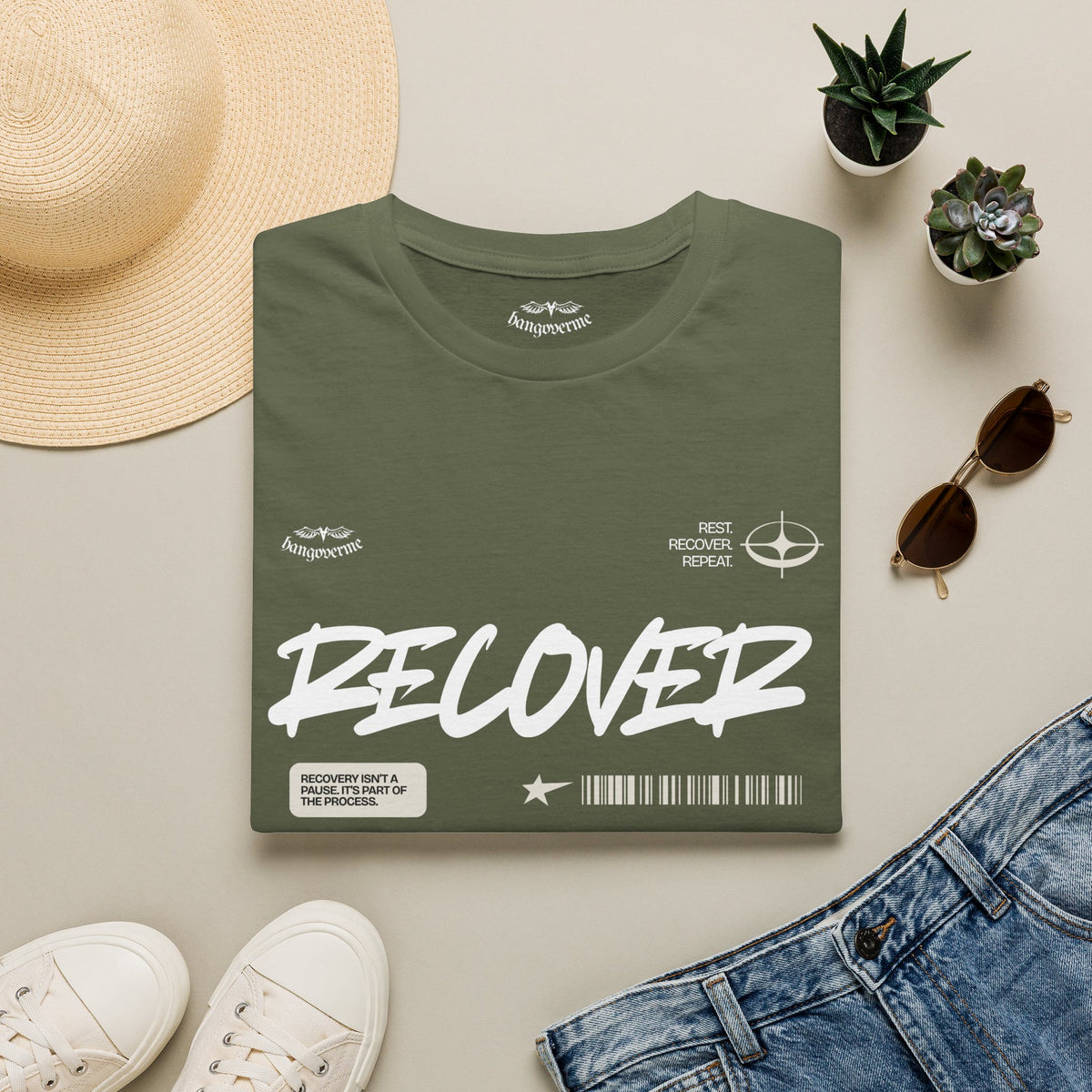 Recover Graphic T-Shirt — Bold Streetwear Healing Tee