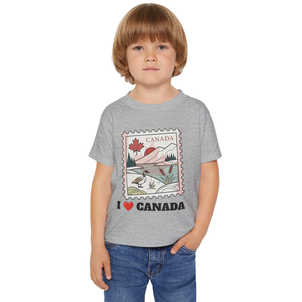 I  Canada Toddler T-Shirt — Cute Canadian Stamp Nature Design