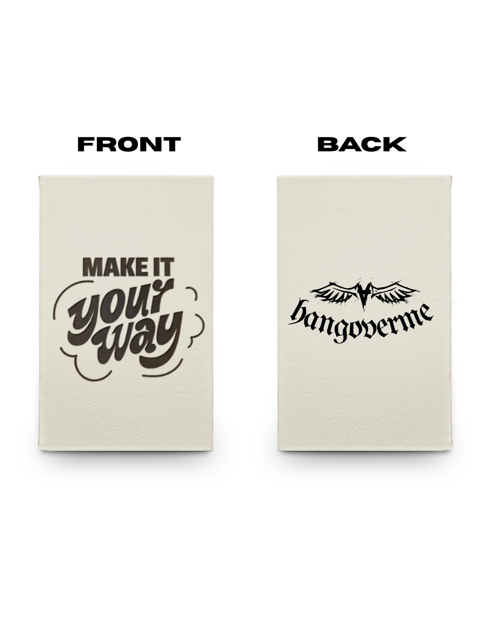 Engraved Vegan Leather Journal — "Make It Your Way"