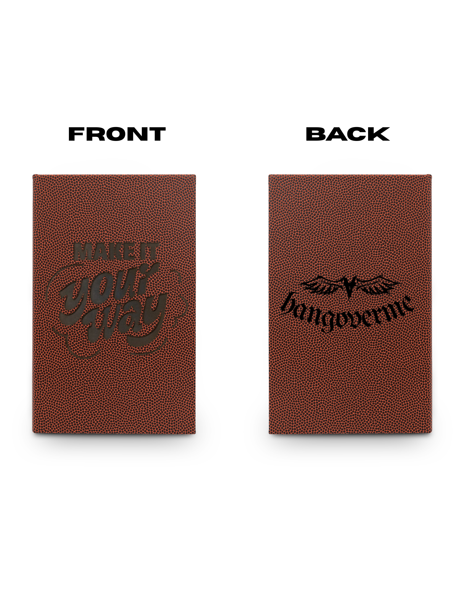 Engraved Vegan Leather Journal — "Make It Your Way"