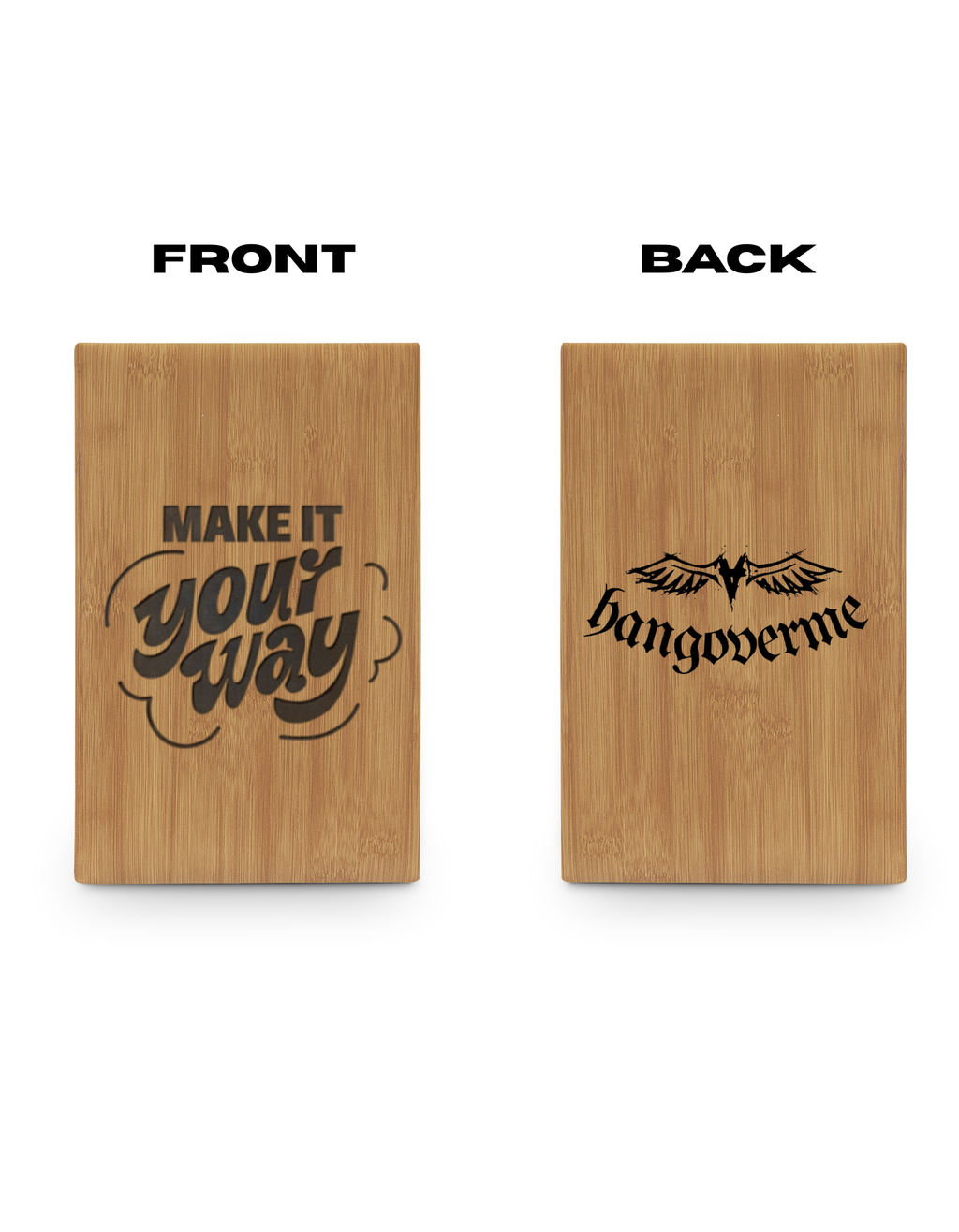 Engraved Vegan Leather Journal — "Make It Your Way"