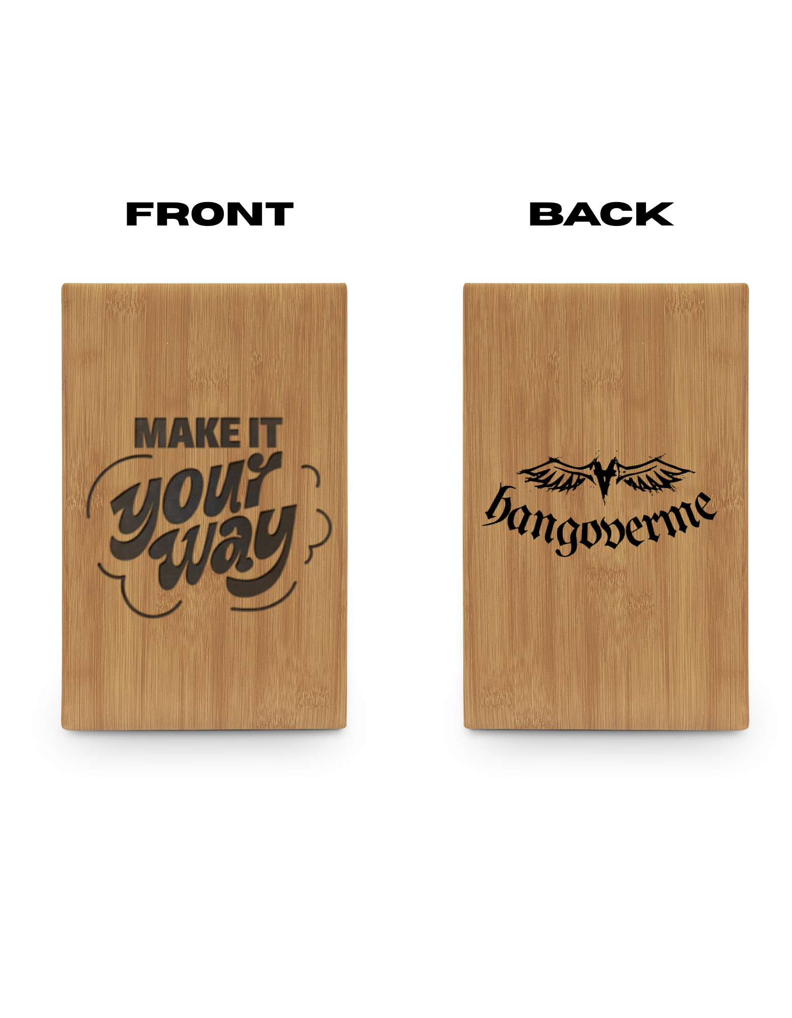 Engraved Vegan Leather Journal — "Make It Your Way"