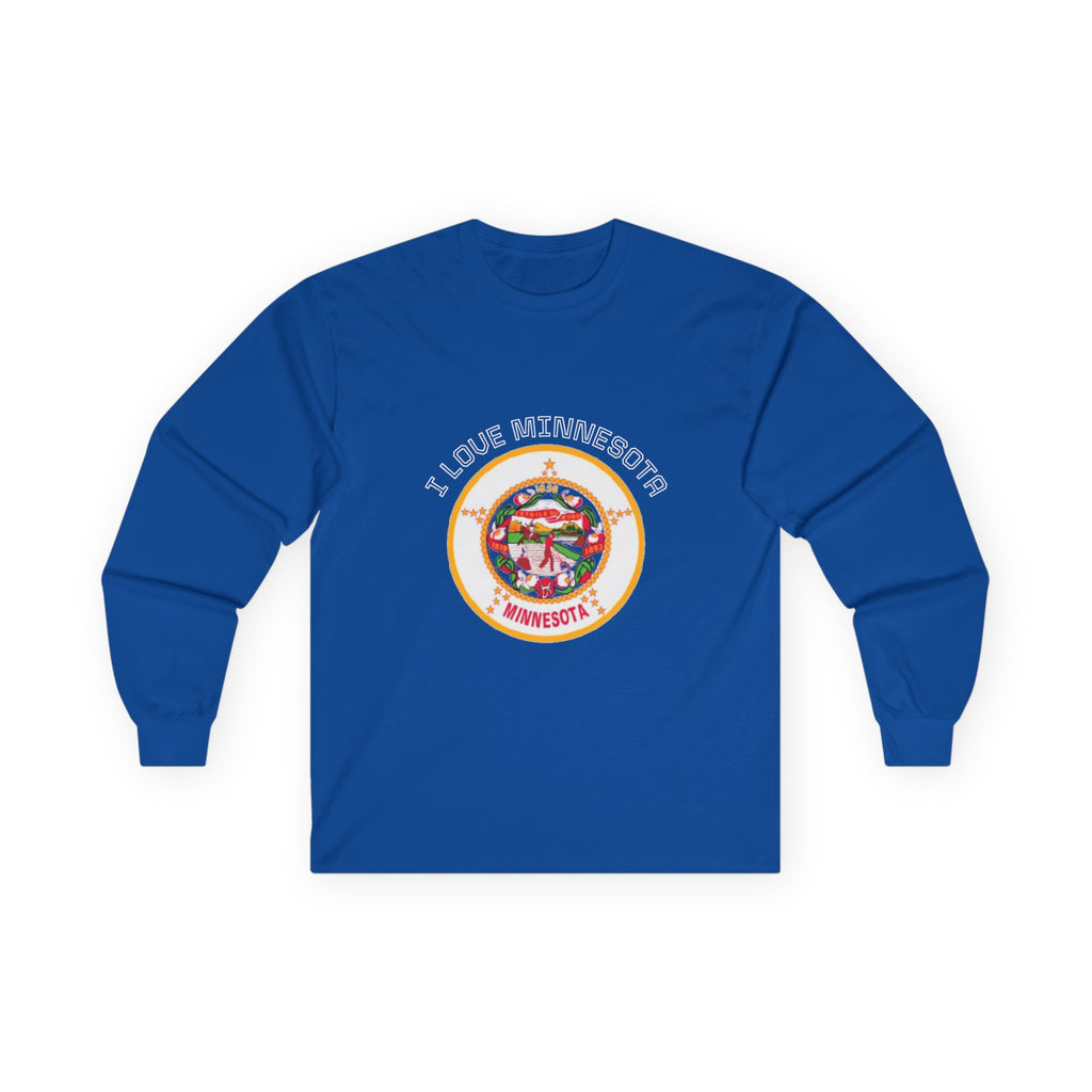 Minnesota State long Sleeve Sweatshirt — "I Love Minnesota"