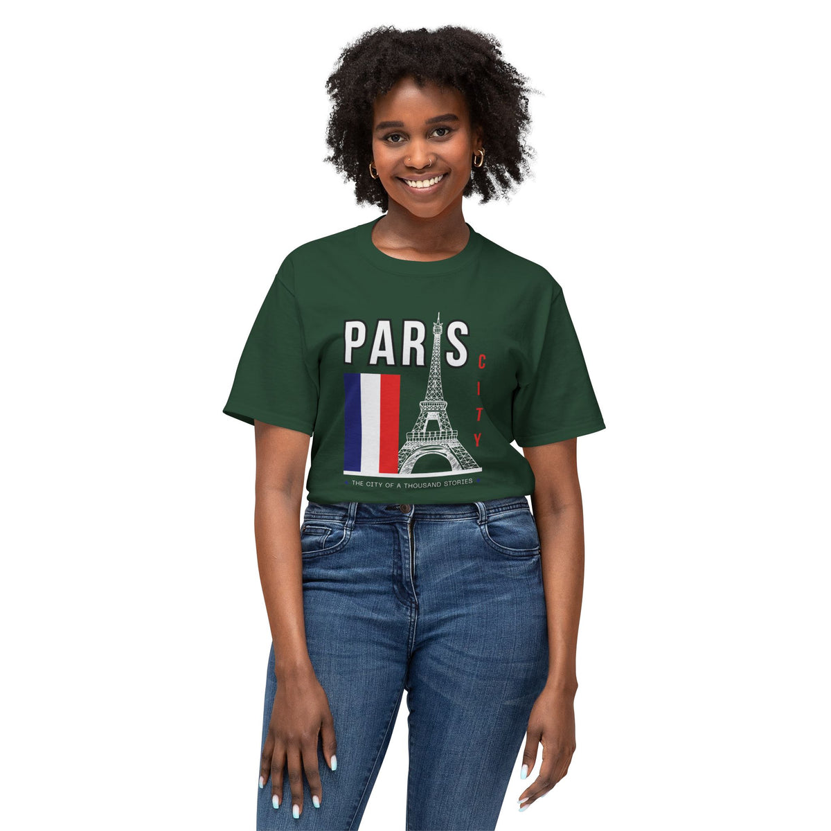 Paris Eiffel Tower T‑Shirt – French Flag Travel Souvenir