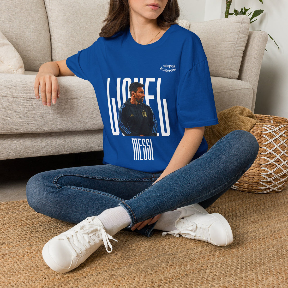 Lionel Messi Graphic T-Shirt — Vintage Soccer Portrait Tee