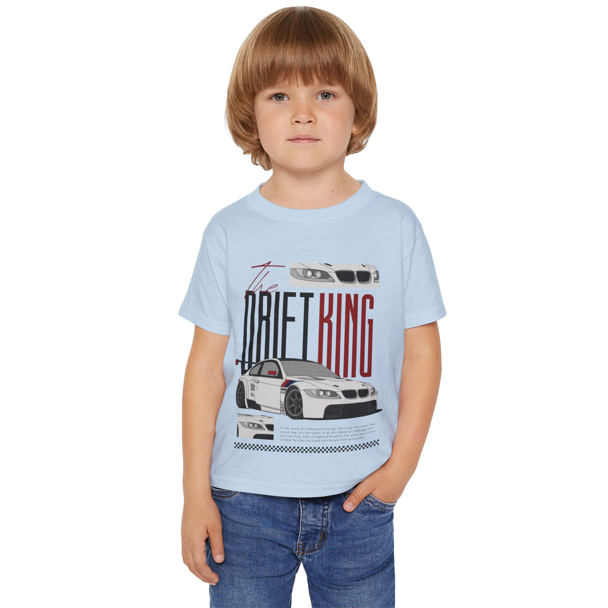 Toddler Drift King Car T‑Shirt — Racing Graphic Tee for Kids