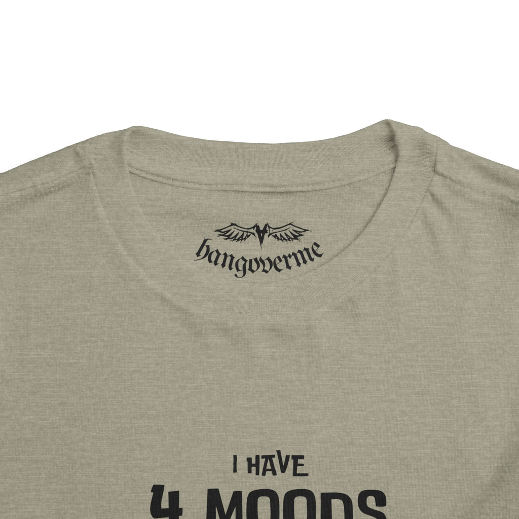 Toddler T-Shirt - "I Have 4 Moods" Colorful Monster Graphic