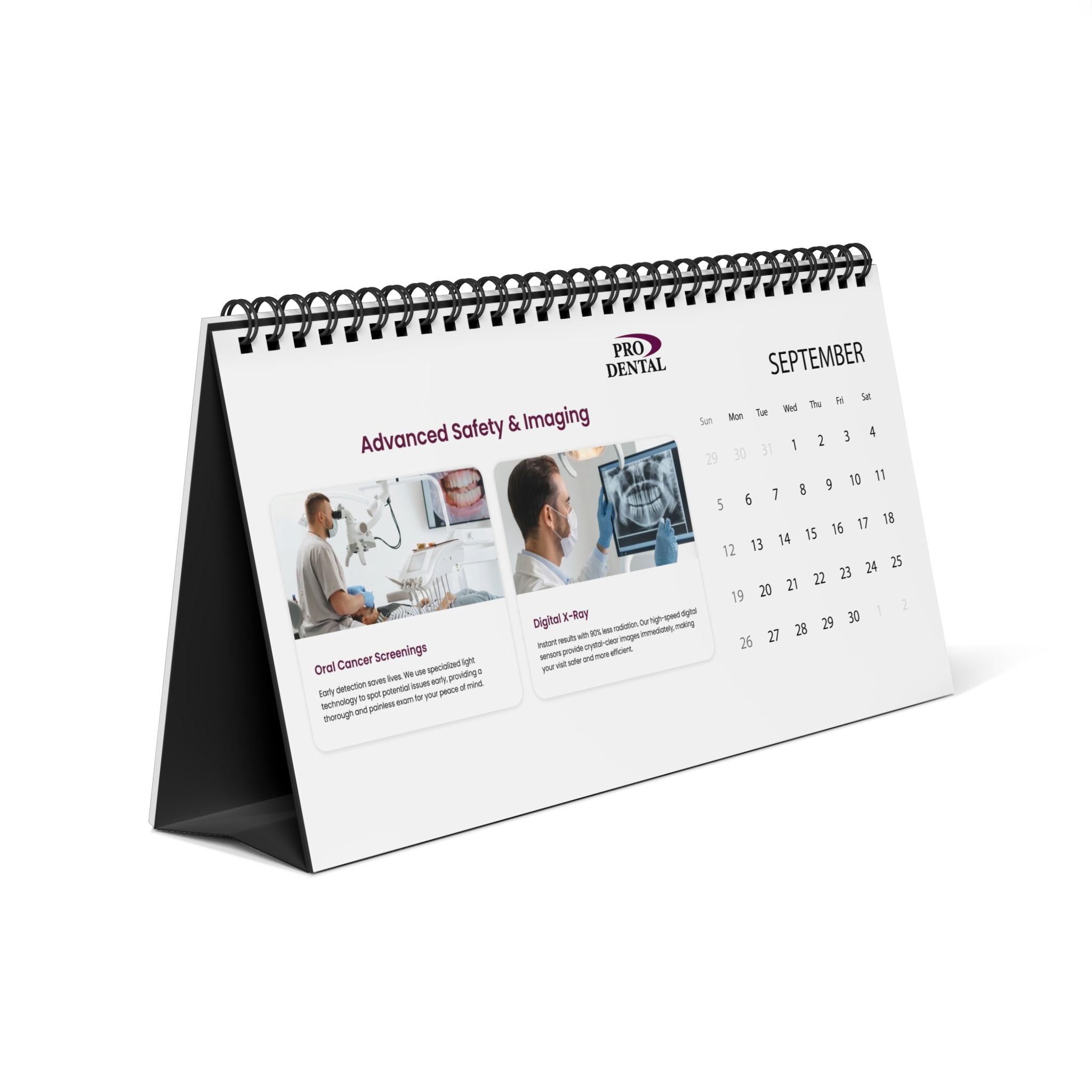 Desktop Calendar — 2027 Pro Dental Grid